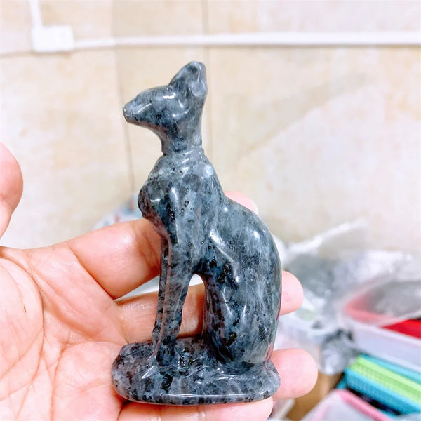 Grey Yooperlite Cat Statue-ToShay.org