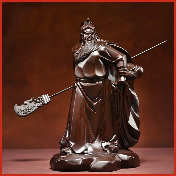 Wood Guan Gong Statue-ToShay.org