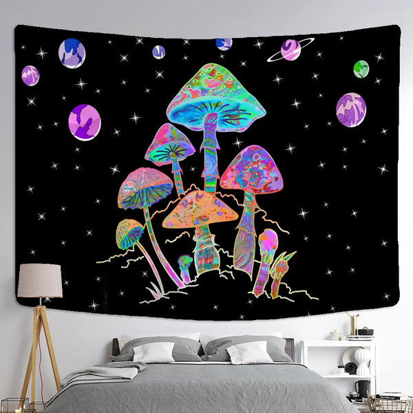 Mushroom Art Tapestry-ToShay.org