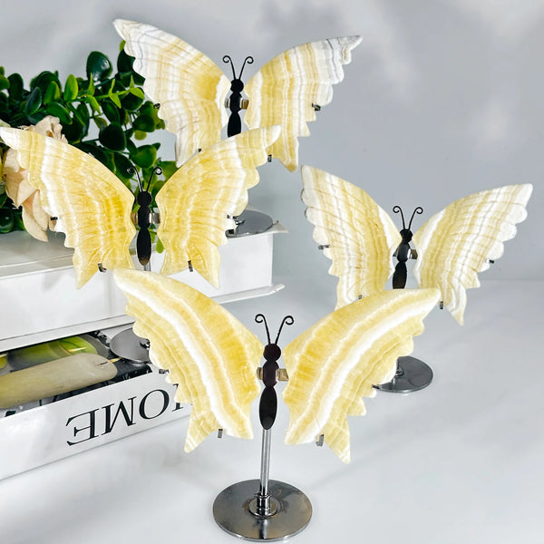 Yellow Calcite Butterfly Wings-ToShay.org