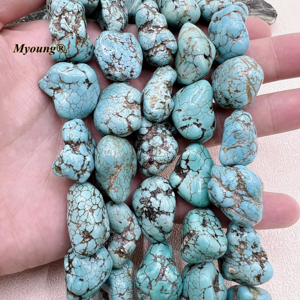 Blue Turquoise Nugget Beads-ToShay.org