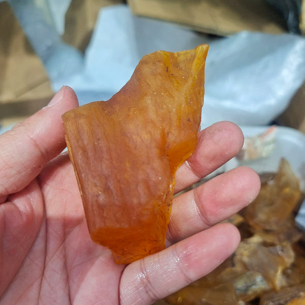 Yellow Amber Rough Stone-ToShay.org