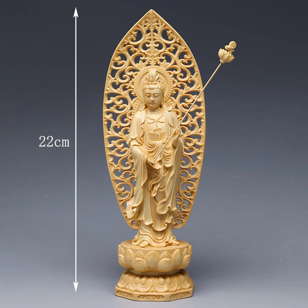 Wood Bodhisattva Statue-ToShay.org