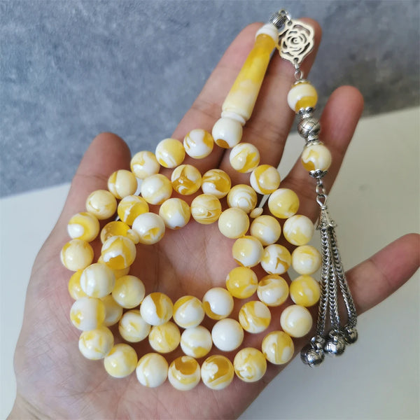 Yellow Amber Prayer Beads-ToShay.org