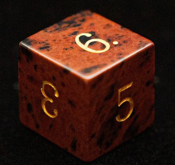 Mahagony Obsidian Dice-ToShay.org