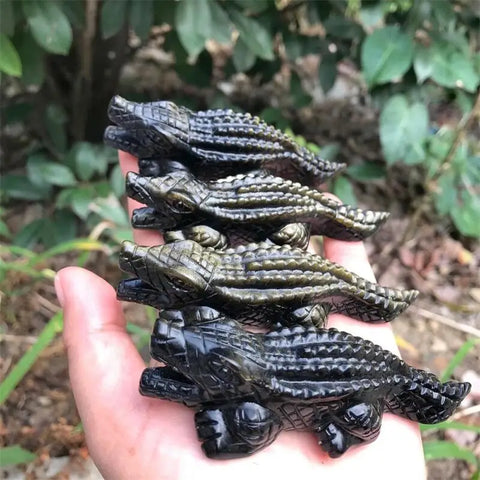 Black Obsidian Crocodile-ToShay.org