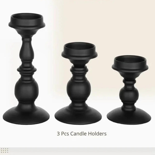 Black Iron Candle Stands-ToShay.org