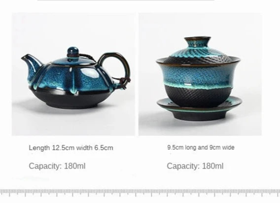 Blue Glazed Ceramic Teapots-ToShay.org