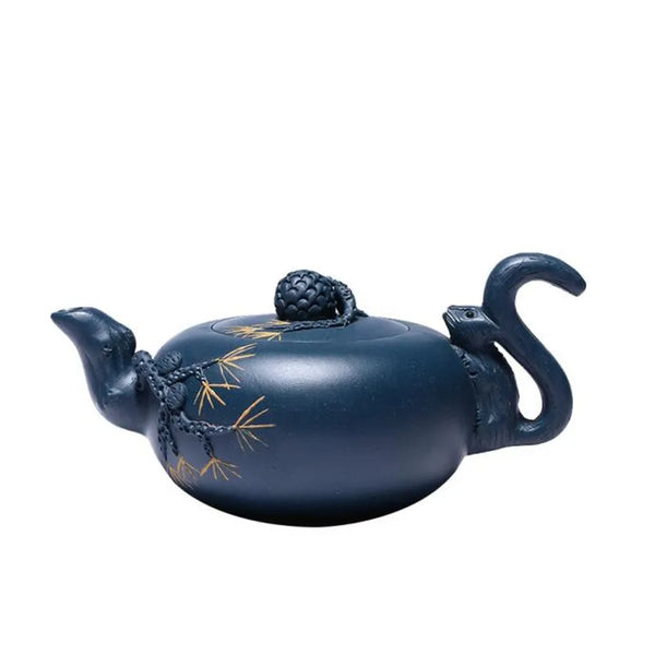 Blue Azure Clay Teapot-ToShay.org