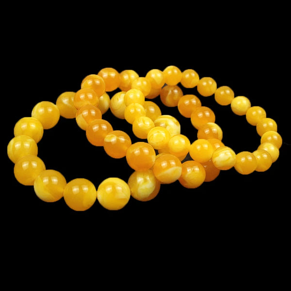 Yellow Beeswax Bead Bracelets-ToShay.org