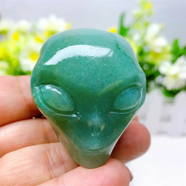 Green Aventurine Alien Head-ToShay.org