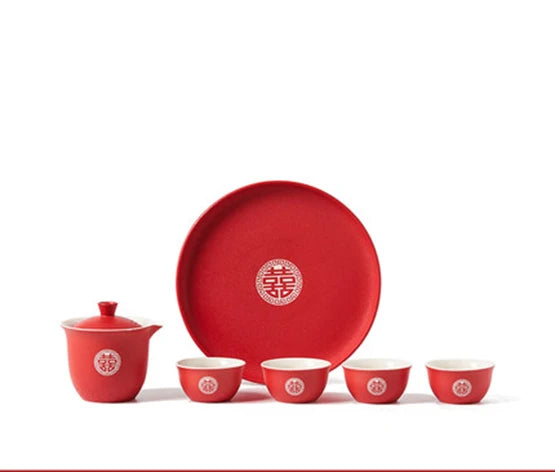 Red Ceramic Tea Sets-ToShay.org