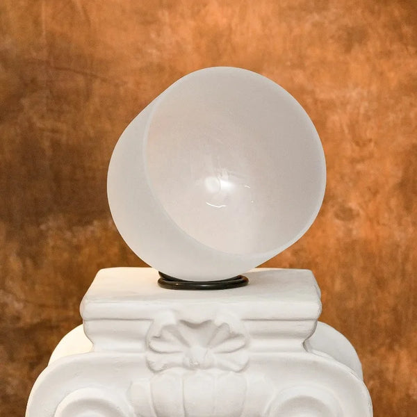 White Frosted Crystal Bowl-ToShay.org