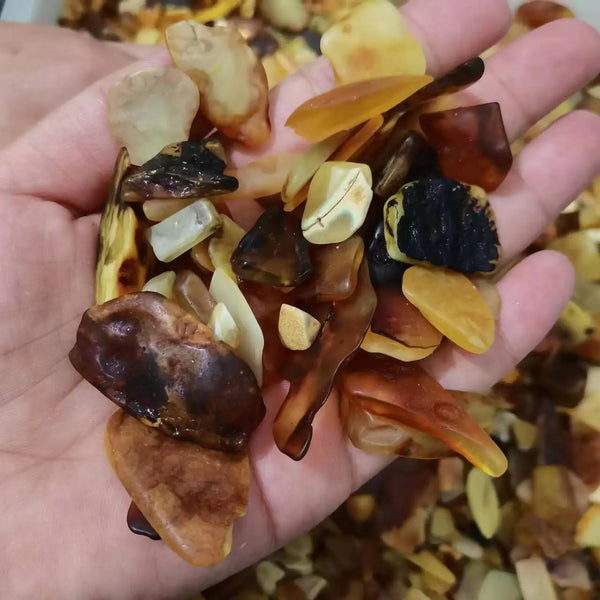 Yellow Amber Tumbled Stones-ToShay.org