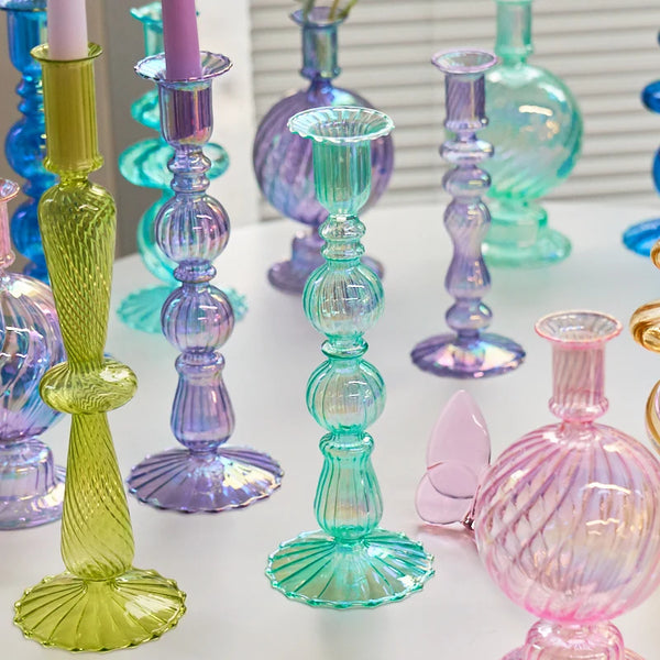 Glass Candlesticks-ToShay.org