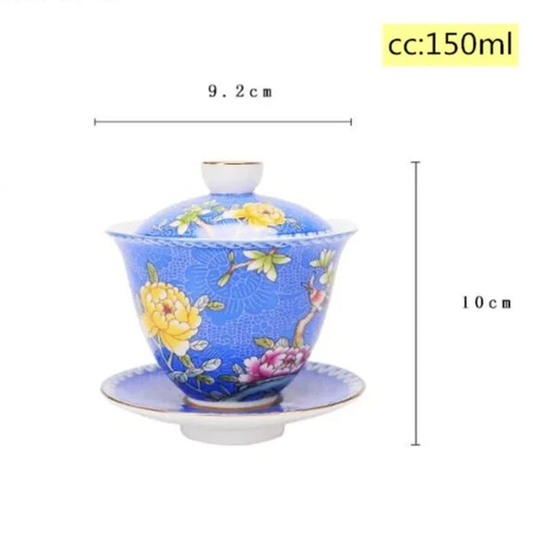 Gaiwan Enamel Tea Bowls-ToShay.org