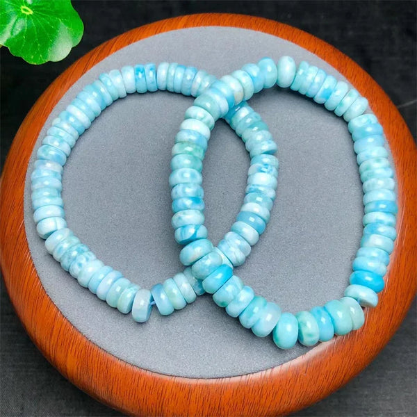 Blue Larimar Bead Bracelet-ToShay.org