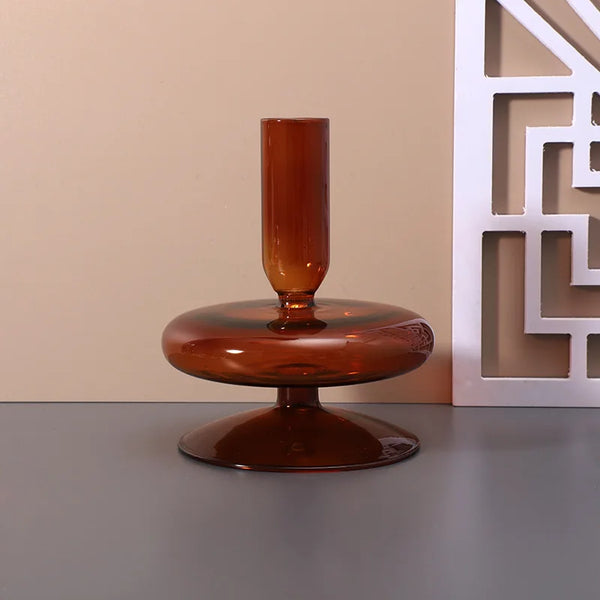 Glass Coloured Candlesticks-ToShay.org