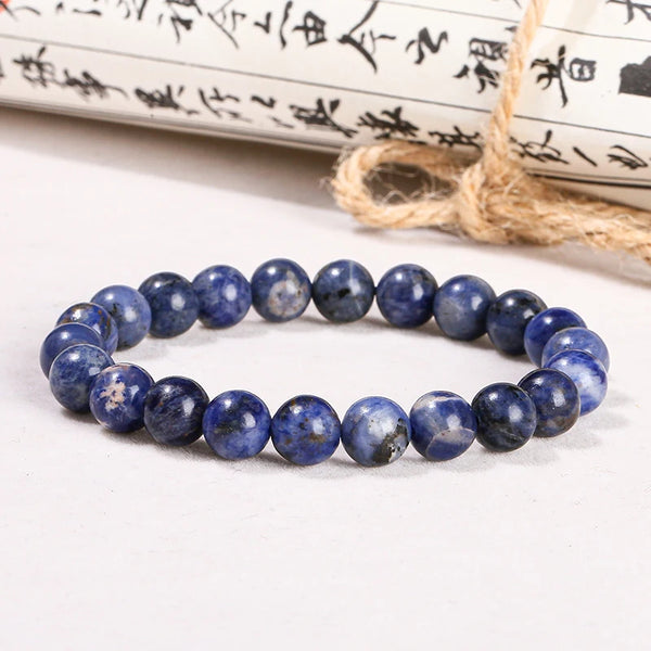 Blue Sodalite Bead Bracelet-ToShay.org