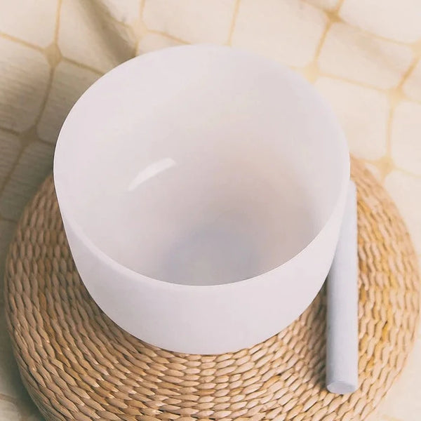 White Frosted Crystal Singing Bowls-ToShay.org