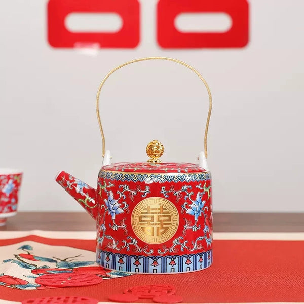 Red Ceramic Tea Sets-ToShay.org