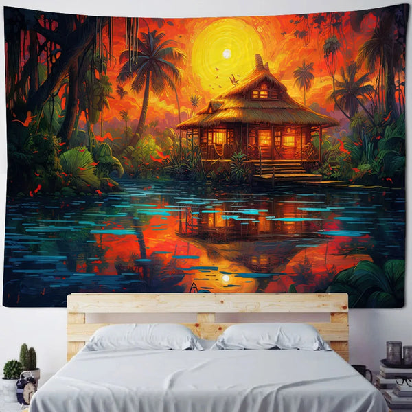 Seaside Sunset Tapestry-ToShay.org