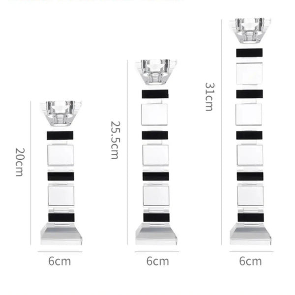 Crystal Glass Candle Holder-ToShay.org