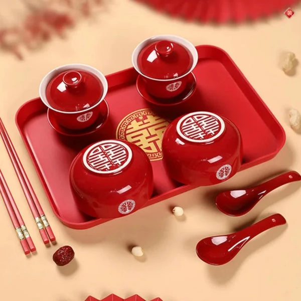 Red Ceramic Tea Bowls-ToShay.org