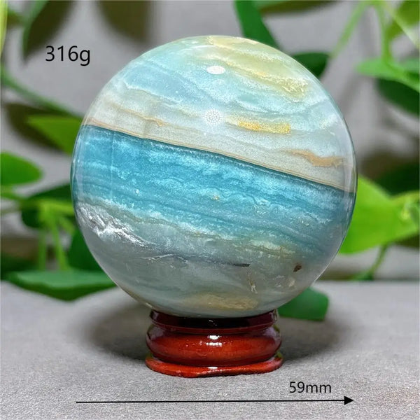 Blue Caribbean Calcite Ball-ToShay.org
