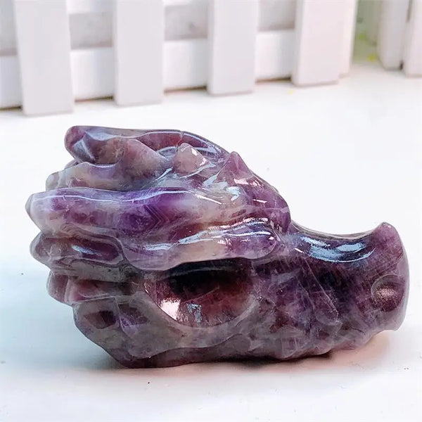 Purple Dream Amethyst Dragon Head-ToShay.org