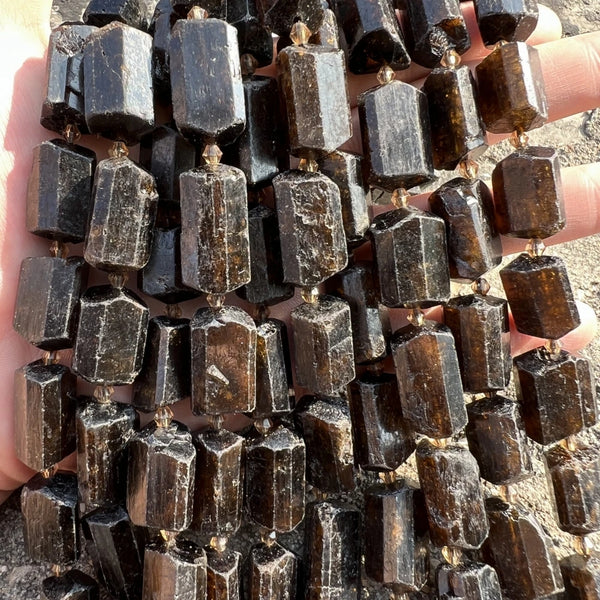 Yellow Tourmaline Nugget Beads-ToShay.org