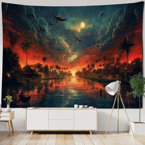 Seaside Sunset Tapestry-ToShay.org