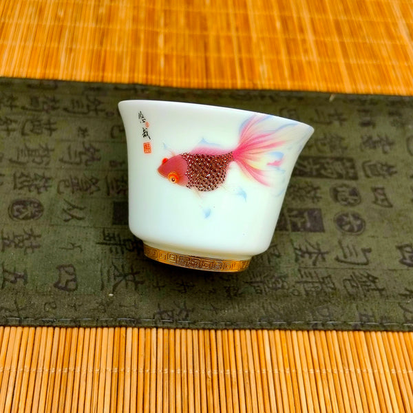 White Painted Ceramic Tea Cup-ToShay.org