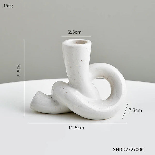 White Knot Candlesticks-ToShay.org