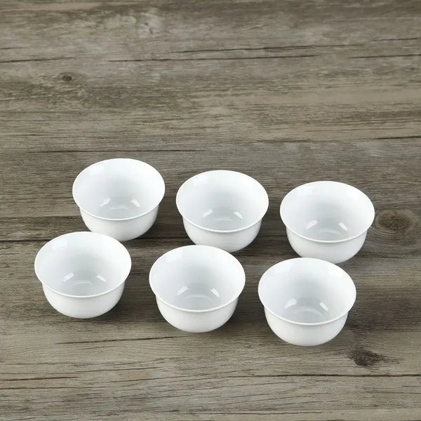 White Ceramic Teacup Sets-ToShay.org