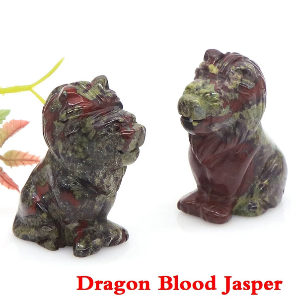 Mixed Crystal Lion Statues-ToShay.org