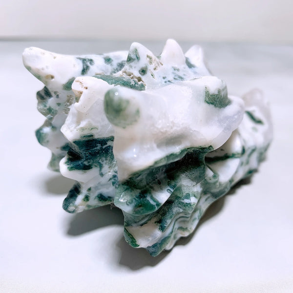 Green Moss Agate Dragon Head-ToShay.org