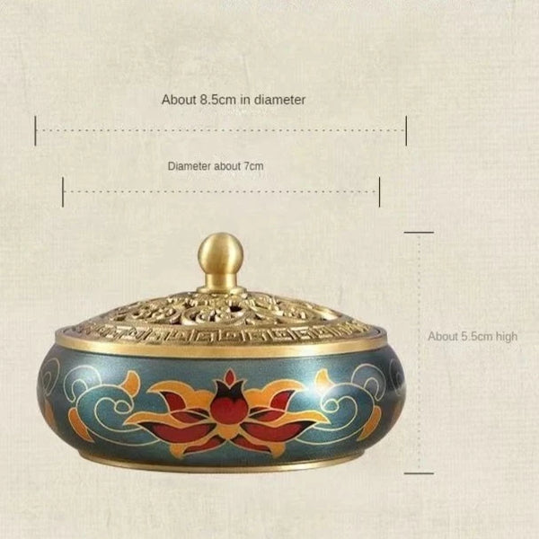 Glazed Copper Incense Burner-ToShay.org