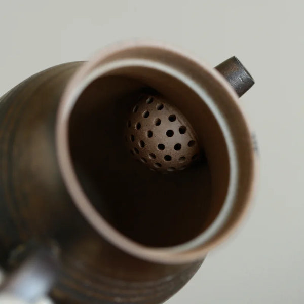 Rust Gilt Glaze Stoneware Tea Pot-ToShay.org