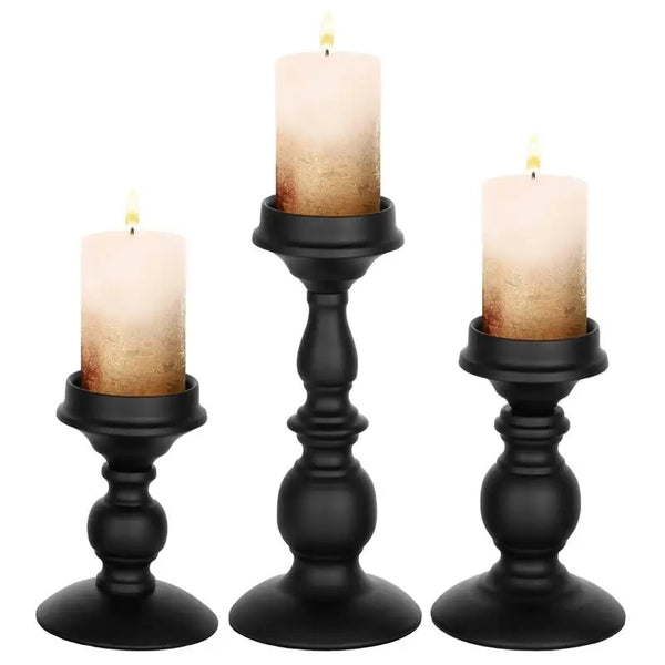 Black Iron Candle Stands-ToShay.org