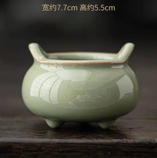 Celadon Incense Holder Pot-ToShay.org