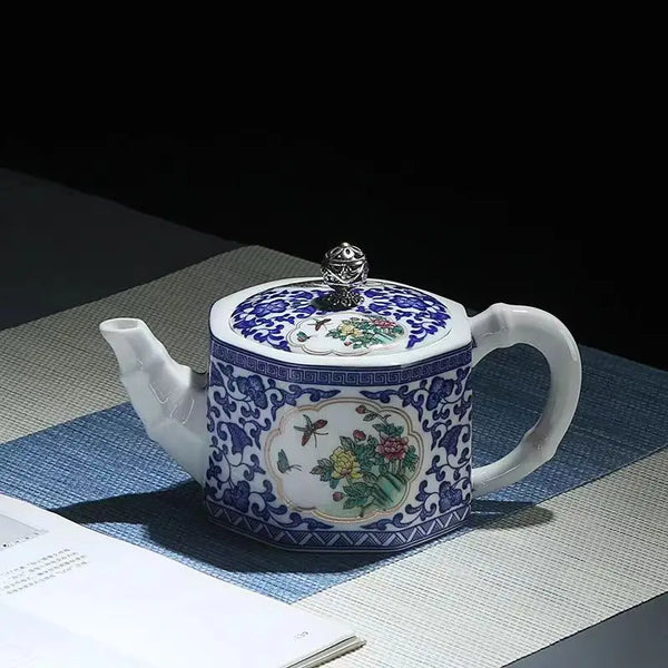 Blue White Porcelain Teapot-ToShay.org