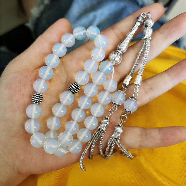 White Opalite Prayer Beads-ToShay.org