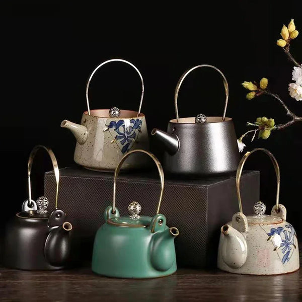 Glazed Ceramic Beam Teapot-ToShay.org