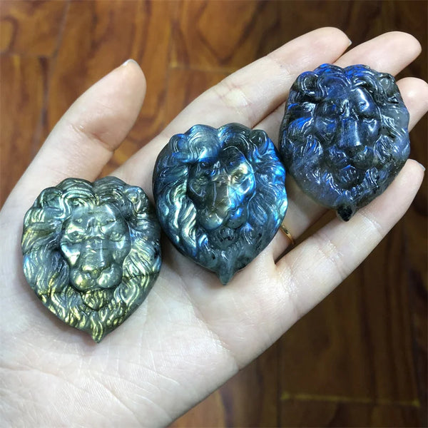 Blue Labradorite Lion Head-ToShay.org