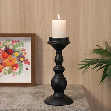 Black Iron Candle Holder-ToShay.org