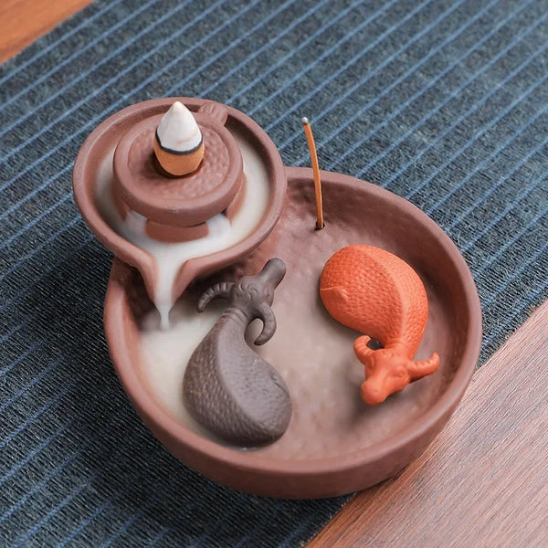 Fish Backflow Incense Burner-ToShay.org