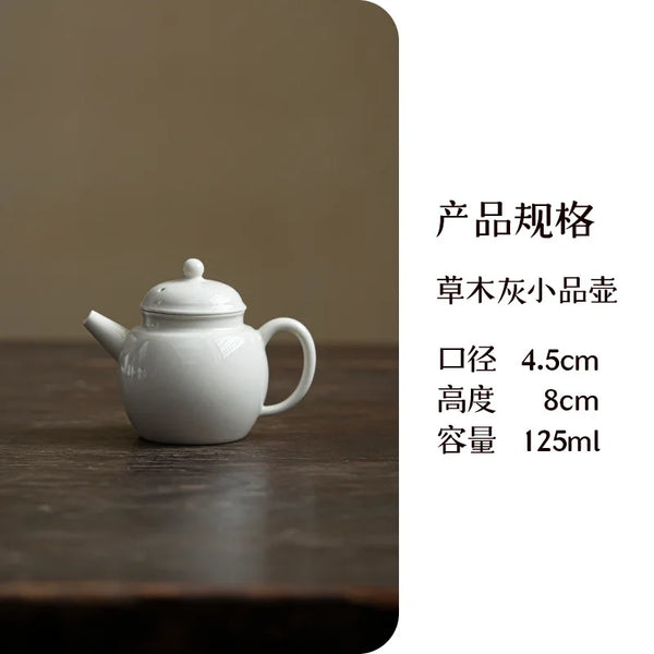 White Glazed Porcelain Teapot-ToShay.org