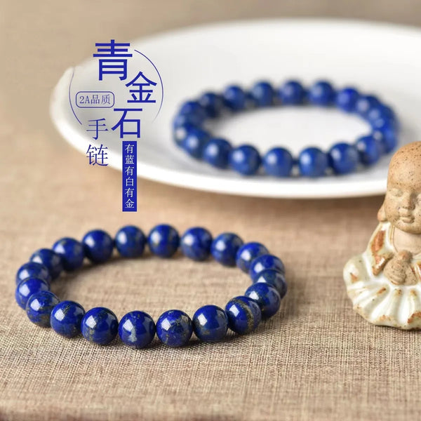 Blue Lapis Lazuli Bead Bracelet-ToShay.org