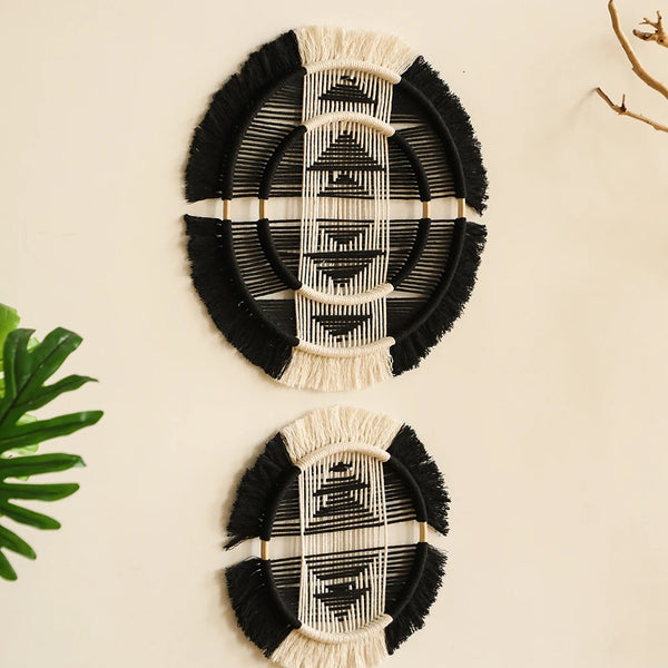 Black Macrame Wall Hanging-ToShay.org